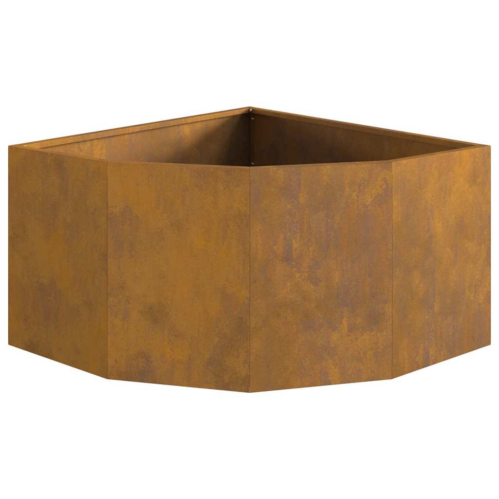 Vaso d'angolo Ruggine 60 x 60 x 35 cm acciaio corten