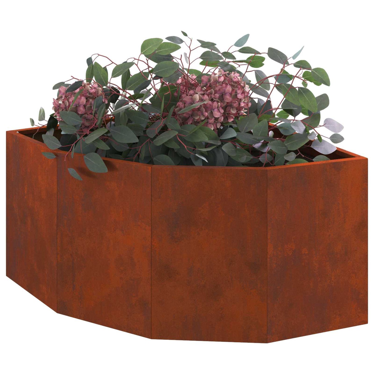 Vaso d'angolo Ruggine 60 x 60 x 35 cm acciaio corten