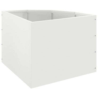 Vaso d'angolo Bianco 45 x 45 x 35 cm Acciaio