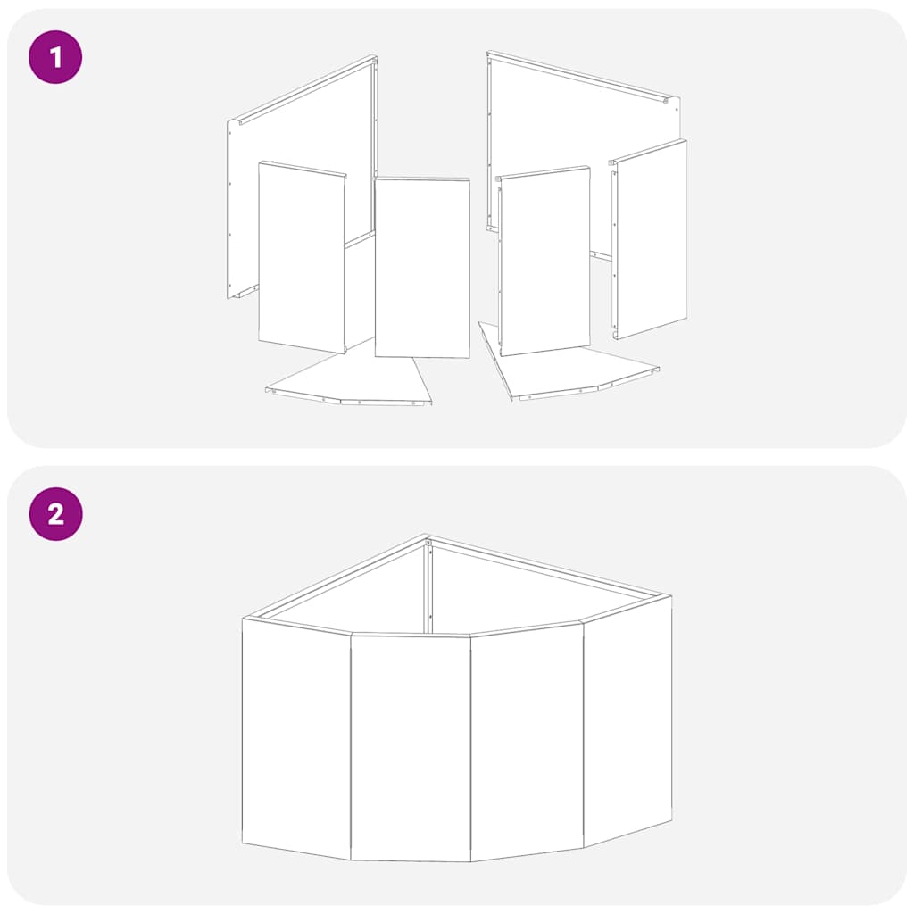 Vaso d'angolo Oliver verde 45 x 45 x 35 cm Acciaio