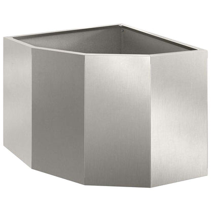 Vaso d'angolo Argento 45 x 45 x 35 cm Acciaio inossidabile