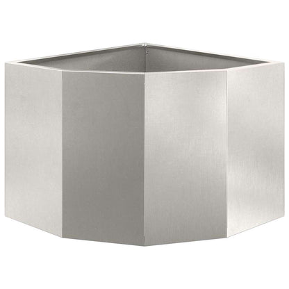 Vaso d'angolo Argento 45 x 45 x 35 cm Acciaio inossidabile