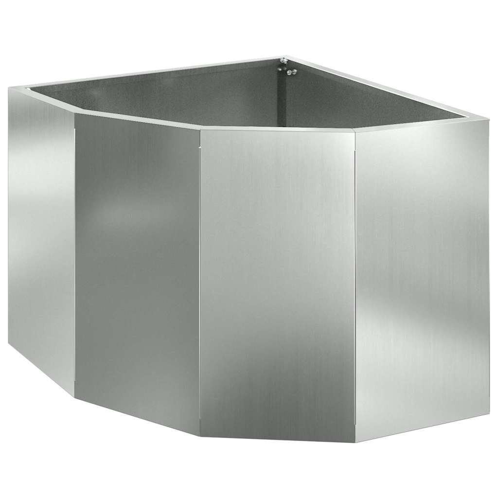 Vaso d'angolo Argento 45 x 45 x 35 cm Acciaio zincato