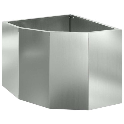 Vaso d'angolo Argento 45 x 45 x 35 cm Acciaio zincato
