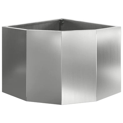Vaso d'angolo Argento 45 x 45 x 35 cm Acciaio zincato