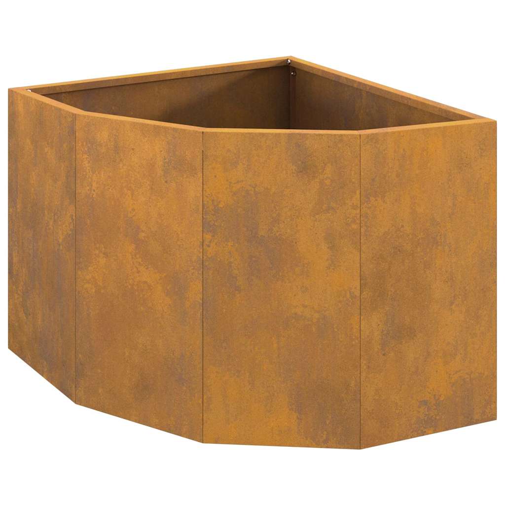 Vaso d'angolo Ruggine 45 x 45 x 35 cm acciaio corten