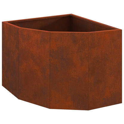 Vaso d'angolo Ruggine 45 x 45 x 35 cm acciaio corten | homemem39