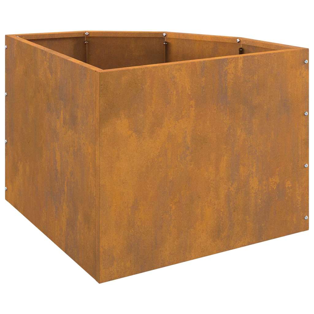 Vaso d'angolo Ruggine 45 x 45 x 35 cm acciaio corten