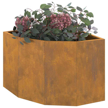 Vaso d'angolo Ruggine 45 x 45 x 35 cm acciaio corten