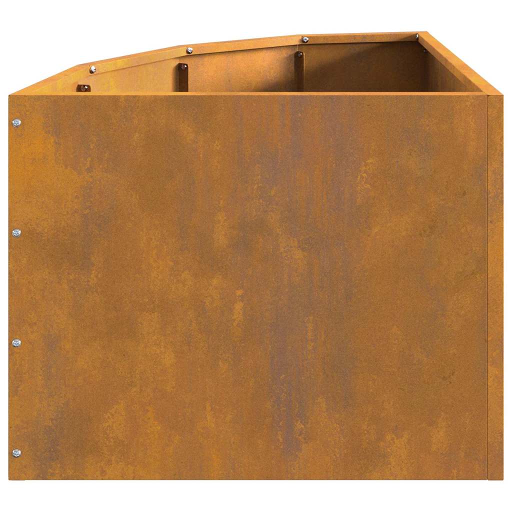 Vaso d'angolo Ruggine 45 x 45 x 35 cm acciaio corten