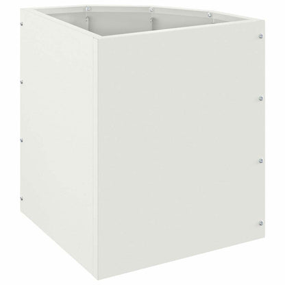 Vaso d'angolo Bianco 30 x 30 x 35 cm Acciaio