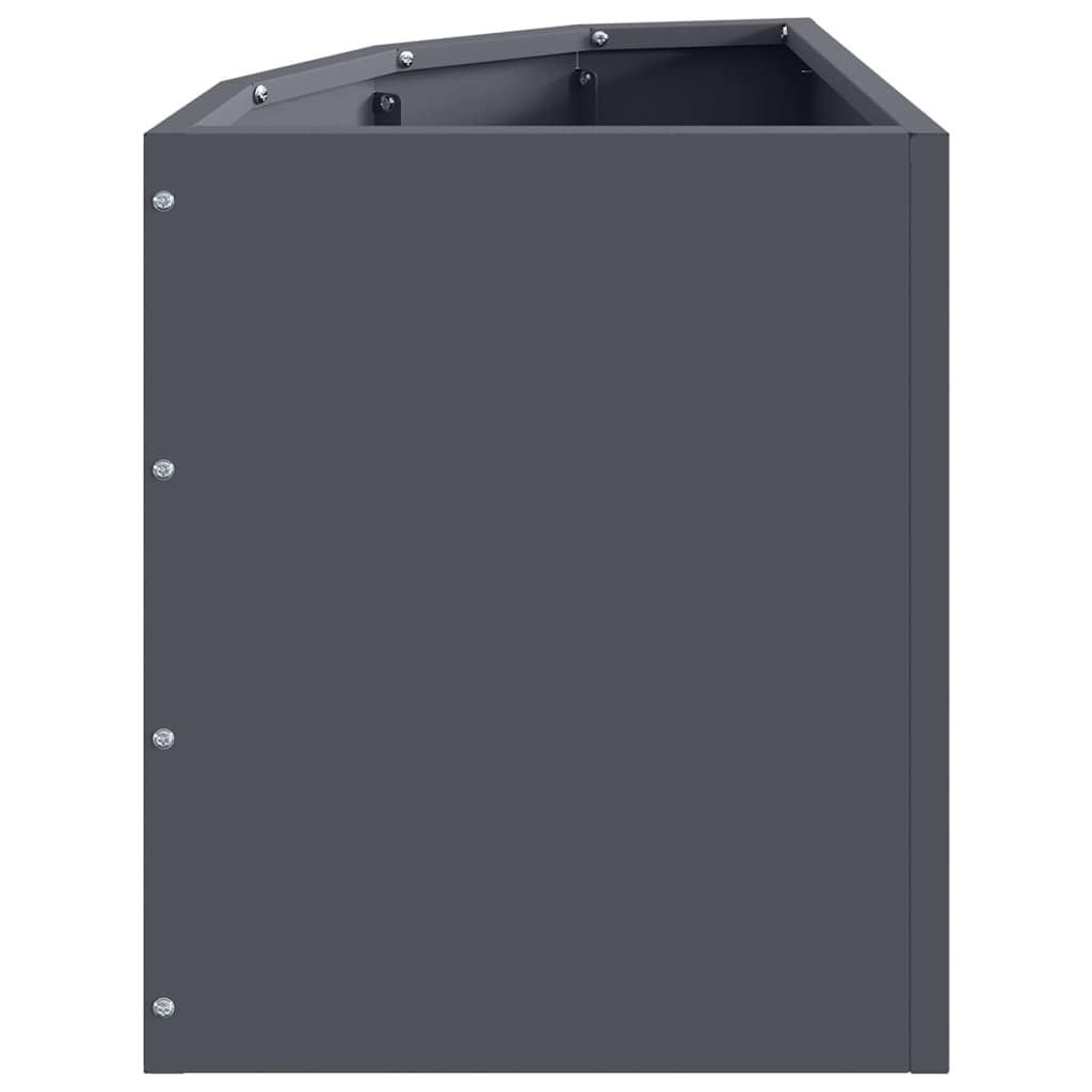 Vaso d'angolo Antracite 30 x 30 x 35 cm Acciaio