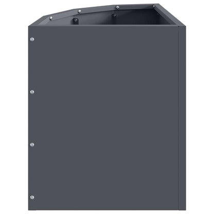 Vaso d'angolo Antracite 30 x 30 x 35 cm Acciaio