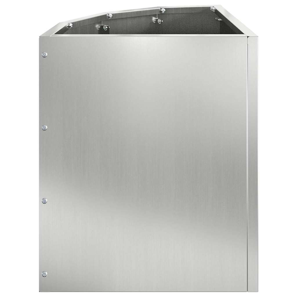 Vaso d'angolo Argento 30 x 30 x 35 cm Acciaio zincato