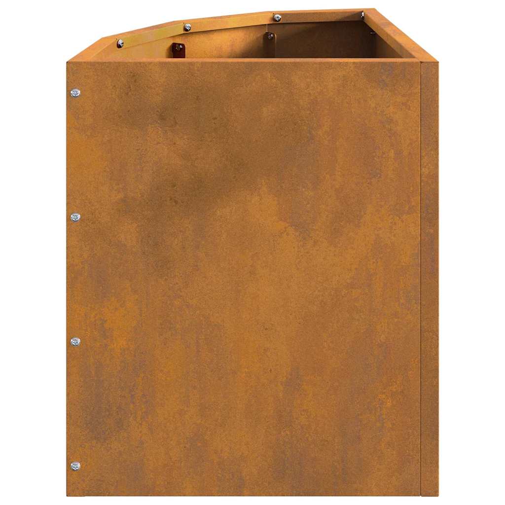 Vaso d'angolo Ruggine 30 x 30 x 35 cm acciaio corten