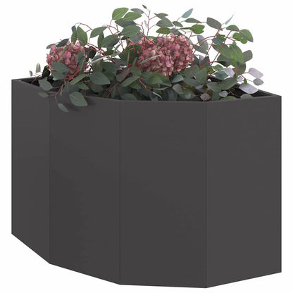 Vaso d'angolo Nero 60 x 60 x 50 cm Acciaio