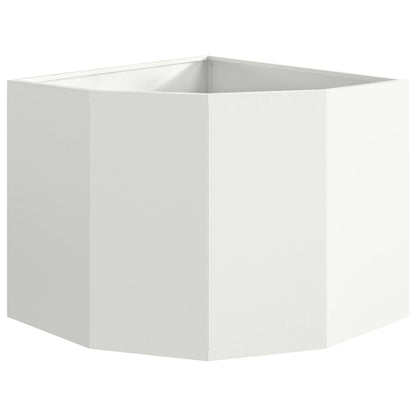 Vaso d'angolo Bianco 60 x 60 x 50 cm Acciaio