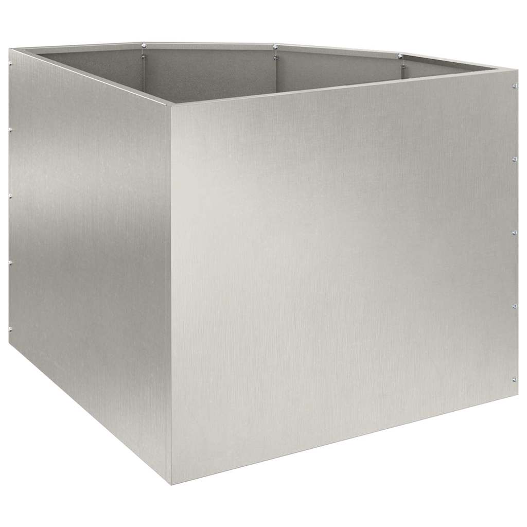 Vaso d'angolo Argento 60 x 60 x 50 cm Acciaio inossidabile