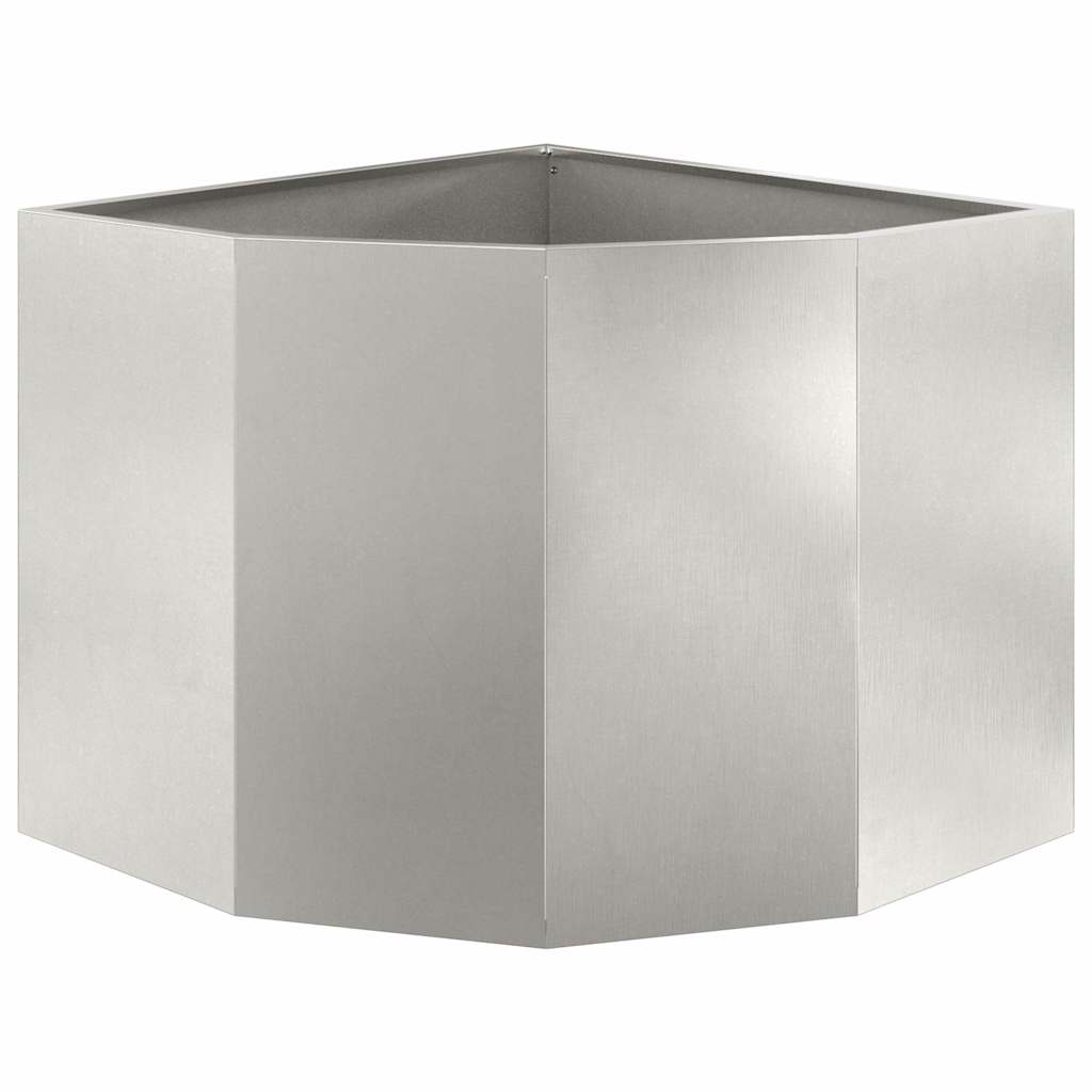 Vaso d'angolo Argento 60 x 60 x 50 cm Acciaio inossidabile