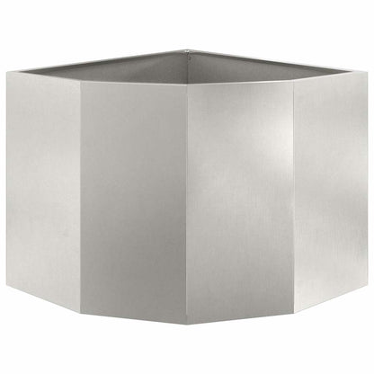 Vaso d'angolo Argento 60 x 60 x 50 cm Acciaio inossidabile