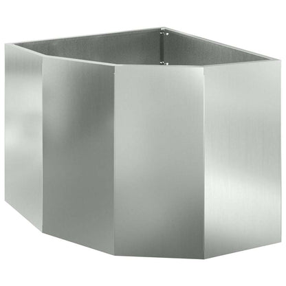 Vaso d'angolo Argento 60 x 60 x 50 cm Acciaio zincato