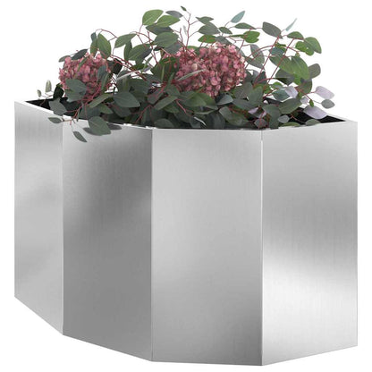 Vaso d'angolo Argento 60 x 60 x 50 cm Acciaio zincato