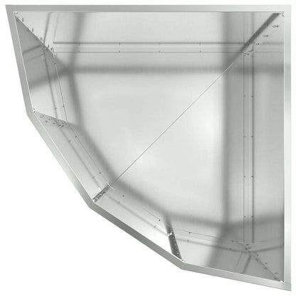 Vaso d'angolo Argento 60 x 60 x 50 cm Acciaio zincato