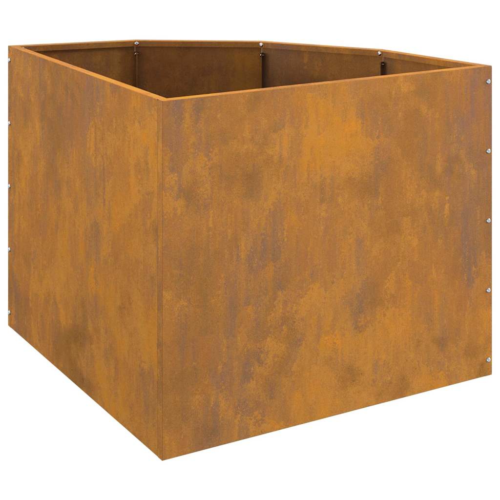 Vaso d'angolo Ruggine 60 x 60 x 50 cm acciaio corten