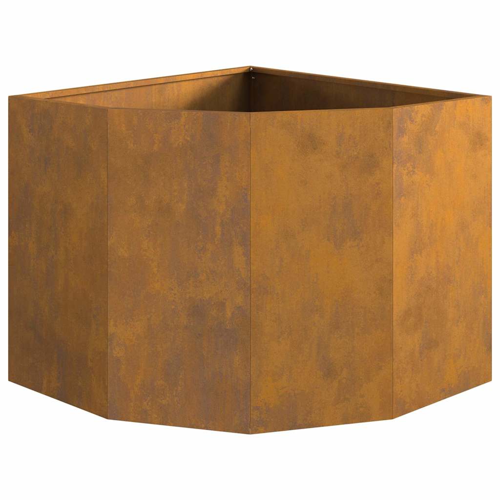 Vaso d'angolo Ruggine 60 x 60 x 50 cm acciaio corten