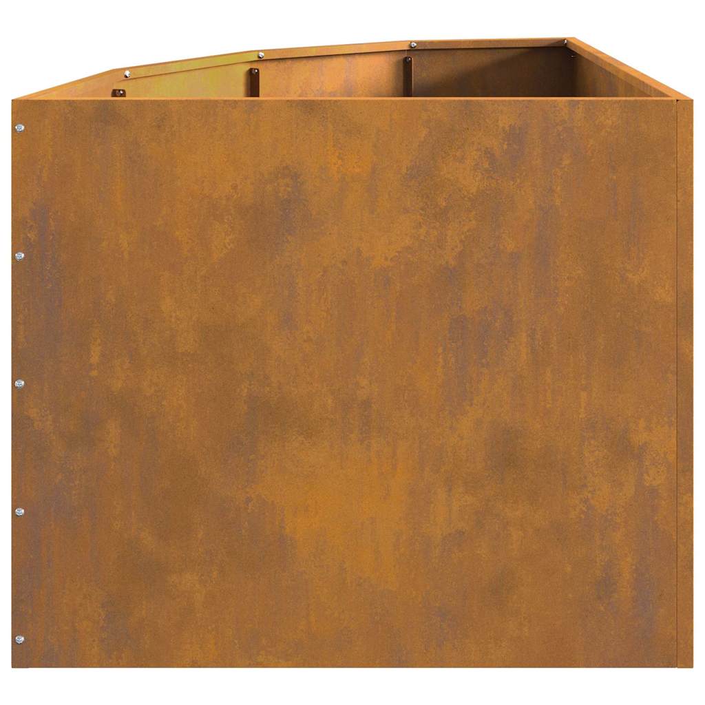 Vaso d'angolo Ruggine 60 x 60 x 50 cm acciaio corten