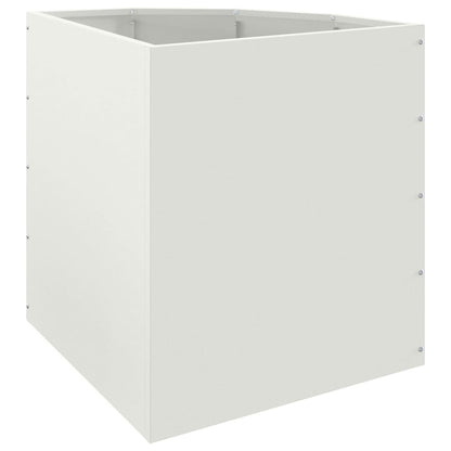 Vaso d'angolo Bianco 45 x 45 x 50 cm Acciaio
