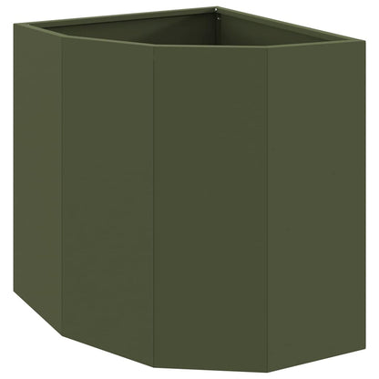 Vaso d'angolo Oliver verde 45 x 45 x 50 cm Acciaio