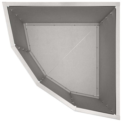 Vaso d'angolo Argento 45 x 45 x 50 cm Acciaio inossidabile