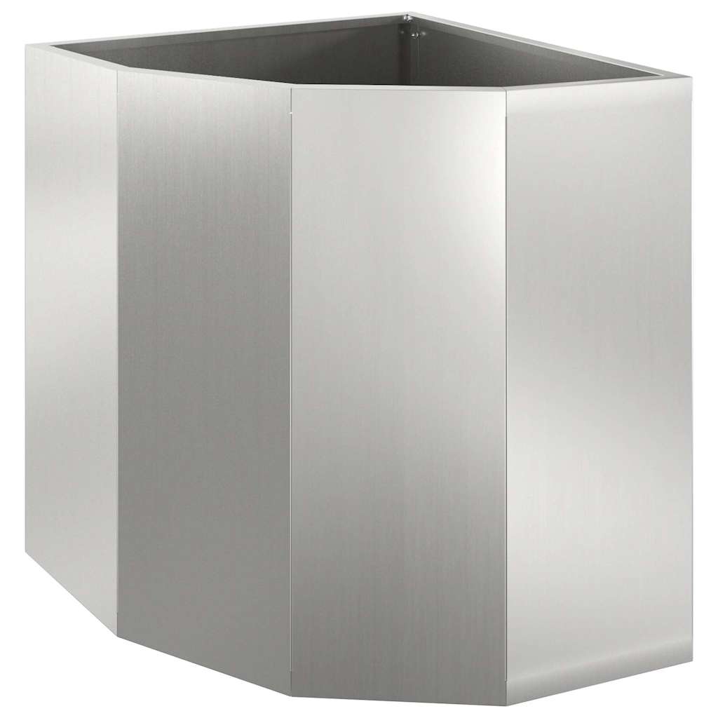 Vaso d'angolo Argento 45 x 45 x 50 cm Acciaio zincato