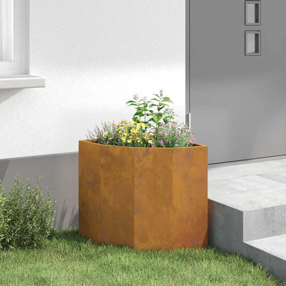 Vaso d'angolo Ruggine 45 x 45 x 50 cm acciaio corten