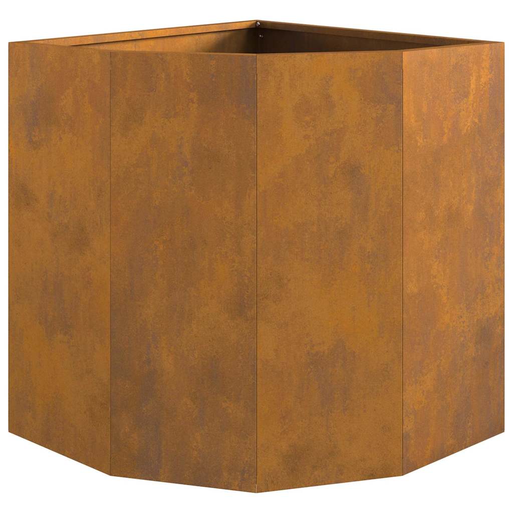 Vaso d'angolo Ruggine 45 x 45 x 50 cm acciaio corten