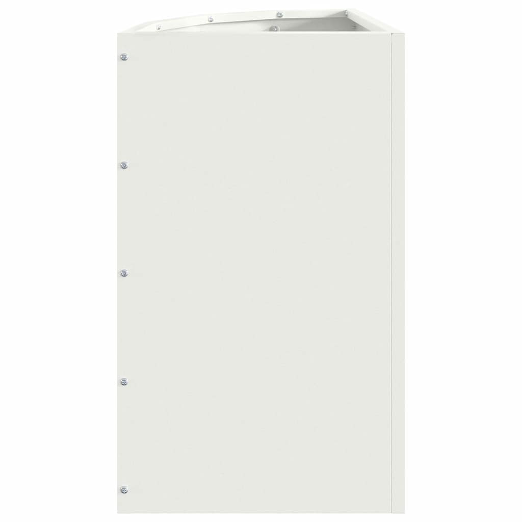 Vaso d'angolo Bianco 30 x 30 x 50 cm Acciaio