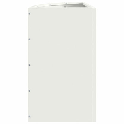 Vaso d'angolo Bianco 30 x 30 x 50 cm Acciaio