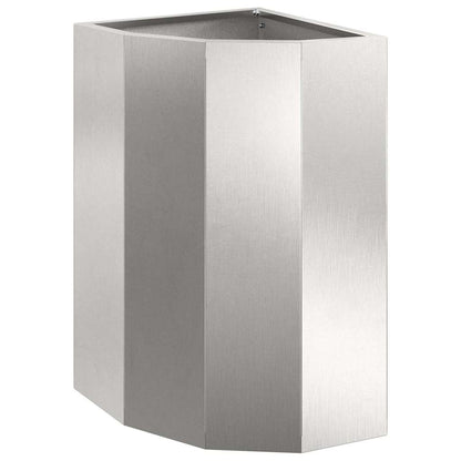 Vaso d'angolo Argento 30 x 30 x 50 cm Acciaio inossidabile
