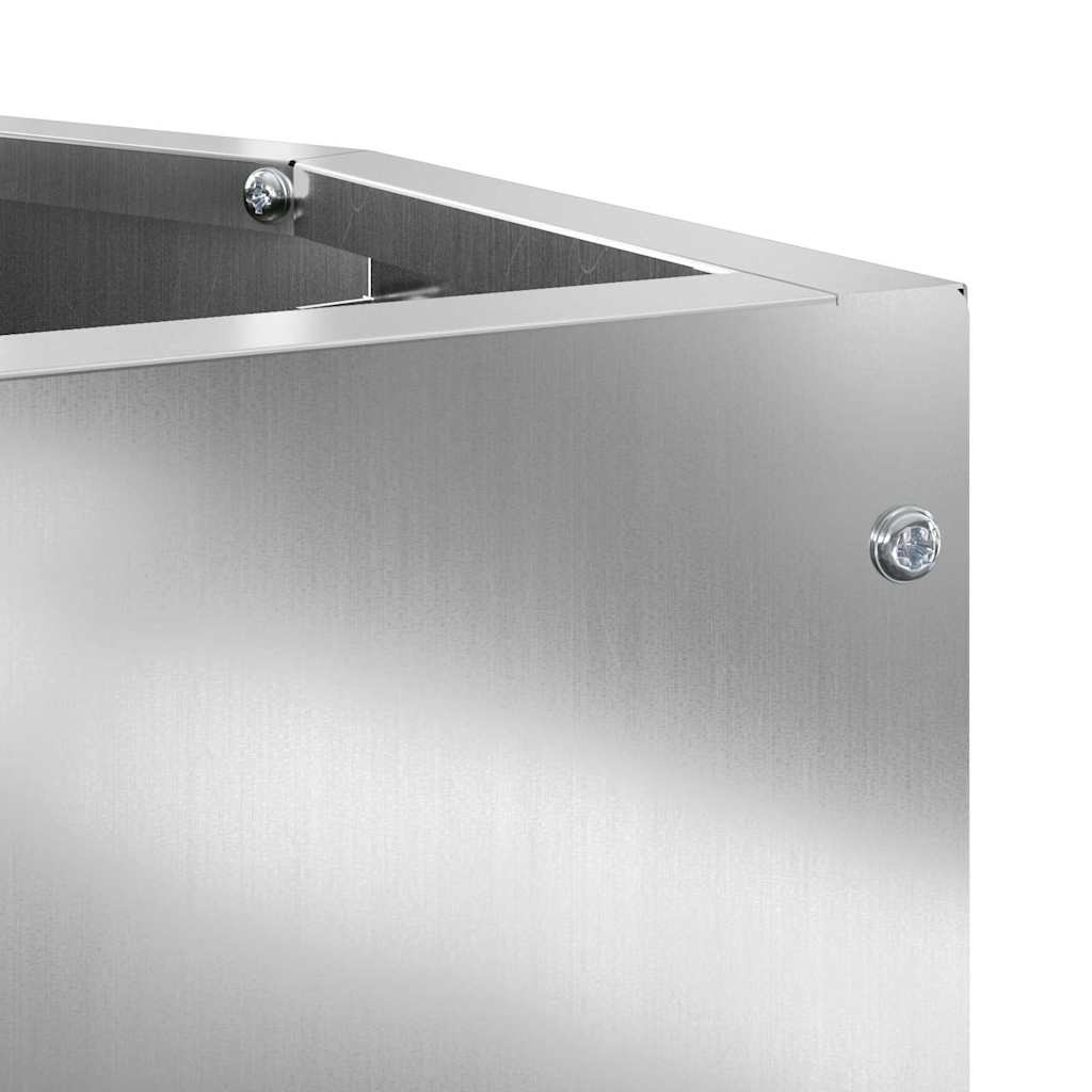 Vaso d'angolo Argento 30 x 30 x 50 cm Acciaio zincato