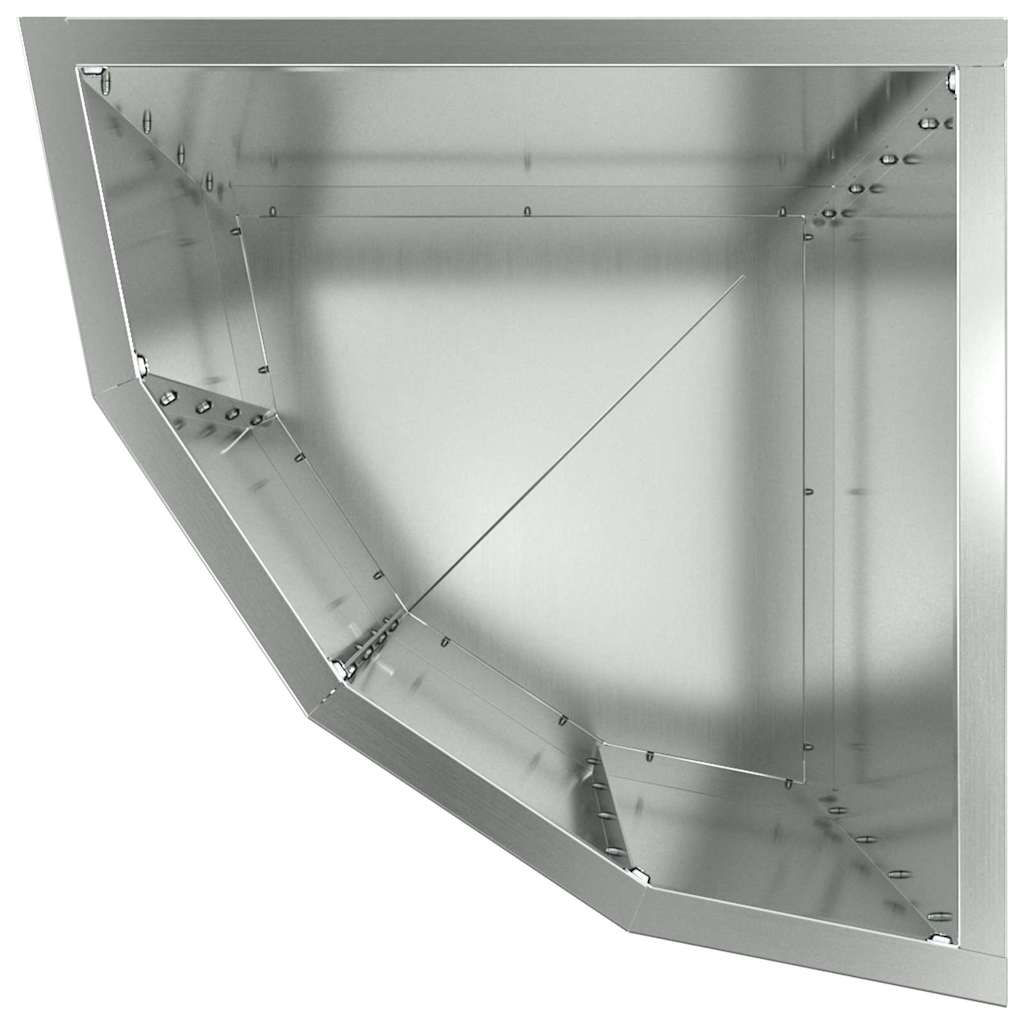 Vaso d'angolo Argento 30 x 30 x 50 cm Acciaio zincato