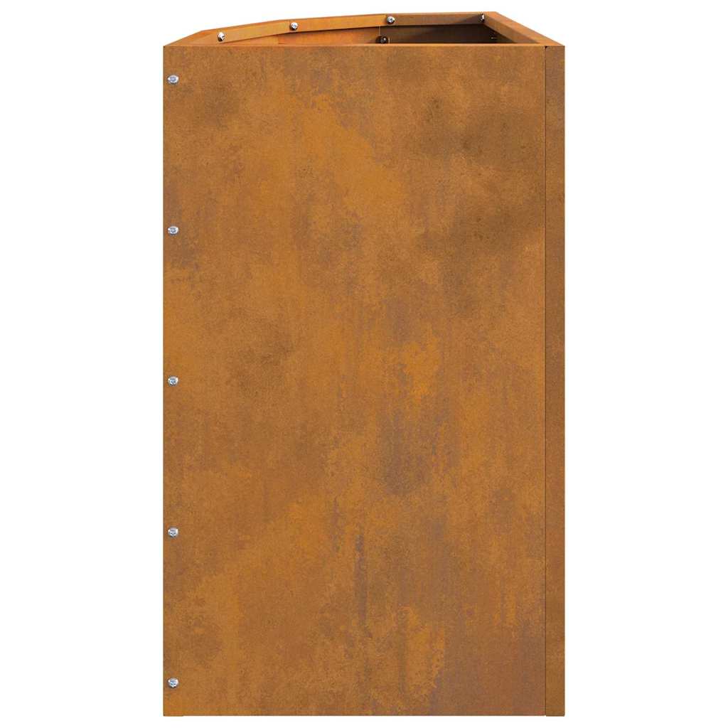 Vaso d'angolo Ruggine 30 x 30 x 50 cm acciaio corten