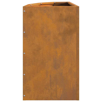 Vaso d'angolo Ruggine 30 x 30 x 50 cm acciaio corten