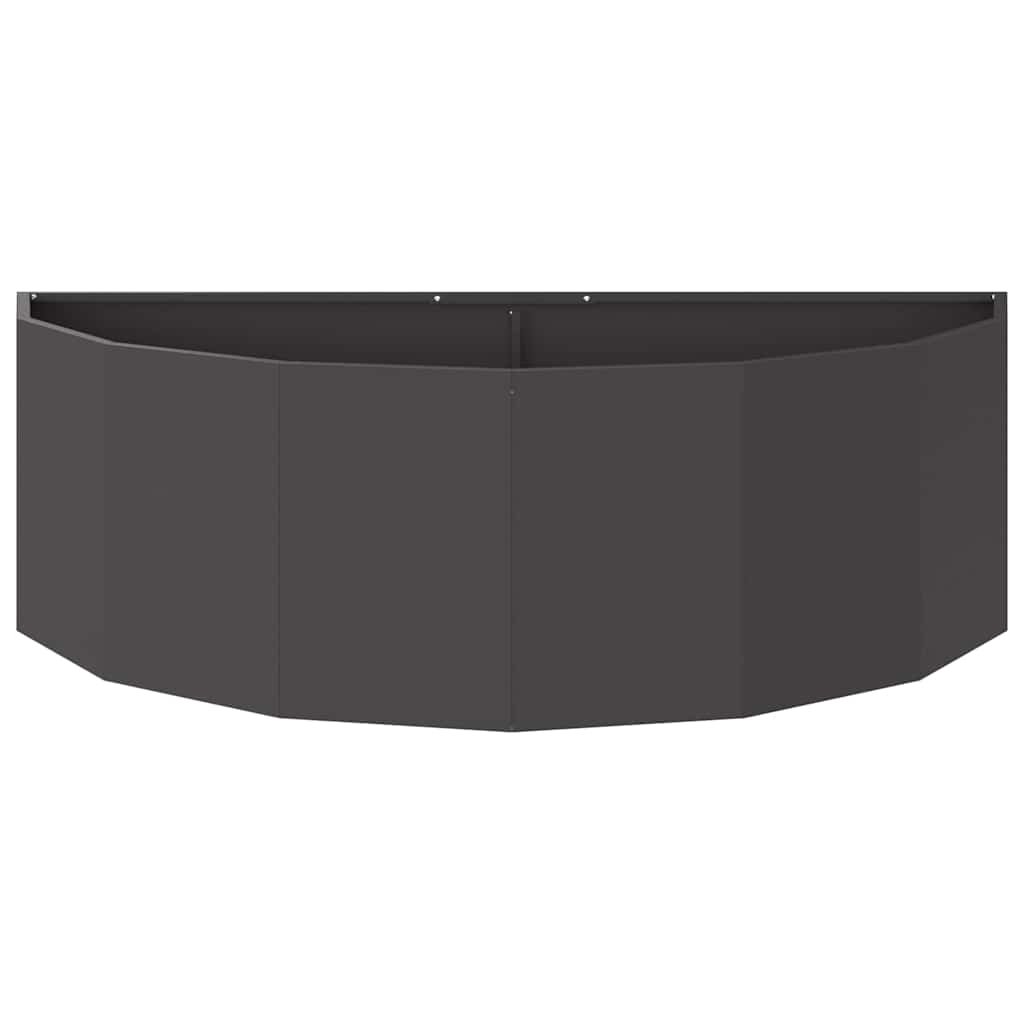 Fioriera Nero 120 x 60 x 35 cm Acciaio