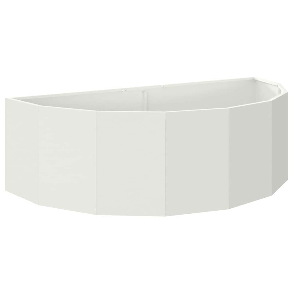 Fioriera Bianco 120 x 60 x 35 cm Acciaio