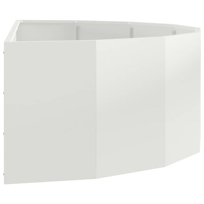 Fioriera Bianco 120 x 60 x 35 cm Acciaio
