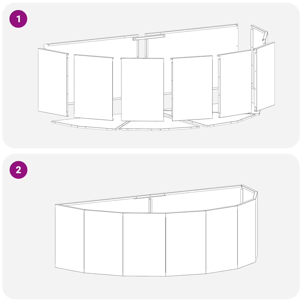 Fioriera Antracite 120 x 60 x 35 cm Acciaio