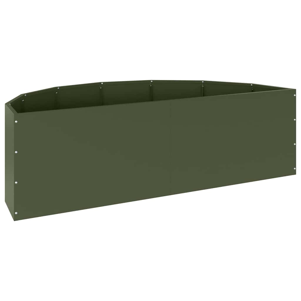 Fioriera Verde oliva 120 x 60 x 35 cm Acciaio