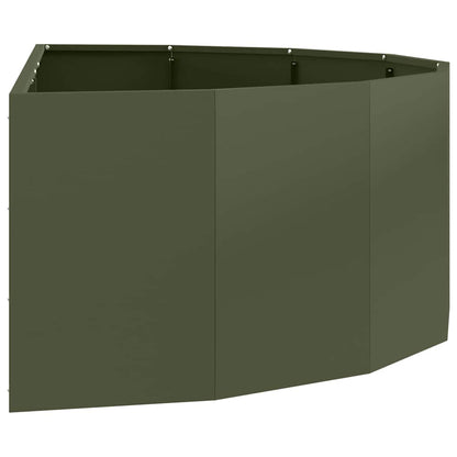 Fioriera Verde oliva 120 x 60 x 35 cm Acciaio
