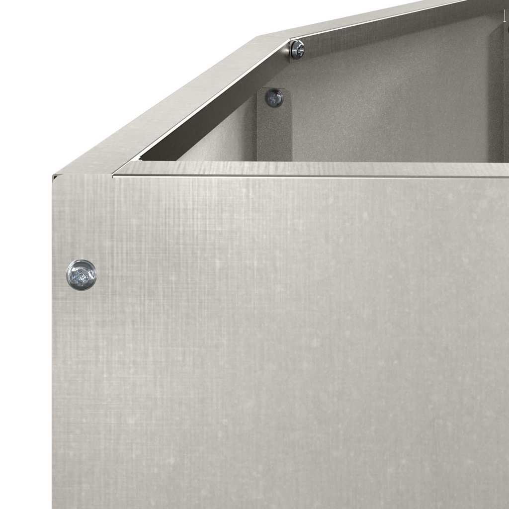 Fioriera Argento 120 x 60 x 35 cm Acciaio inossidabile